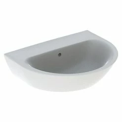 BAUHAUS Geberit Renova Waschtisch 60 X 48 Cm, Ohne Spezialglasur, Hahnloch: Ohne, Mit Überlauf, Weiß