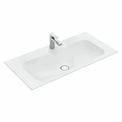 BAUHAUS Villeroy & Boch Finion Einbauwaschbecken 120 X 50 Cm, Mit Schmutzabweisender Glasur, Ohne Überlaufloch, Hahnloch: Mitte, Weiß