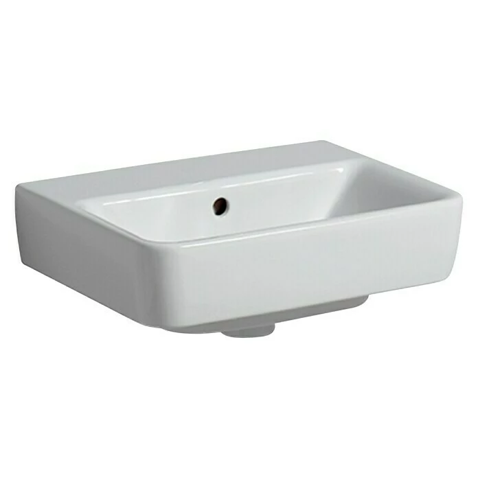 BAUHAUS Geberit Renova Plan Waschbecken 45 X 34 Cm, Mit Schmutzabweisender Glasur, Hahnloch: Ohne, Mit Überlauf, Weiß 3 BAUHAUS Geberit Renova Plan Waschbecken 45 X 34 Cm, Mit Schmutzabweisender Glasur, Hahnloch: Ohne, Mit Überlauf, Weiß