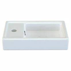 BAUHAUS Camargue Espacio Einbauwaschbecken Mini 22 X 40 Cm, Keramik, Weiß