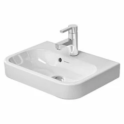 BAUHAUS Duravit Happy D.2 Waschbecken 50 X 36 Cm, Ohne Spezialglasur, Hahnloch: Mitte, Mit Überlauf, Weiß, Waschbecken Geeignet Für: Möbel