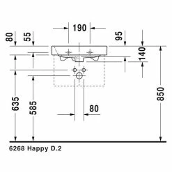 BAUHAUS Duravit Happy D.2 Waschbecken 50 X 36 Cm, Ohne Spezialglasur, Hahnloch: Mitte, Mit Überlauf, Weiß, Waschbecken Geeignet Für: Möbel 7 BAUHAUS Duravit Happy D.2 Waschbecken 50 X 36 Cm, Ohne Spezialglasur, Hahnloch: Mitte, Mit Überlauf, Weiß, Waschbecken Geeignet Für: Möbel -Bauhaus Geschäft 12 3312