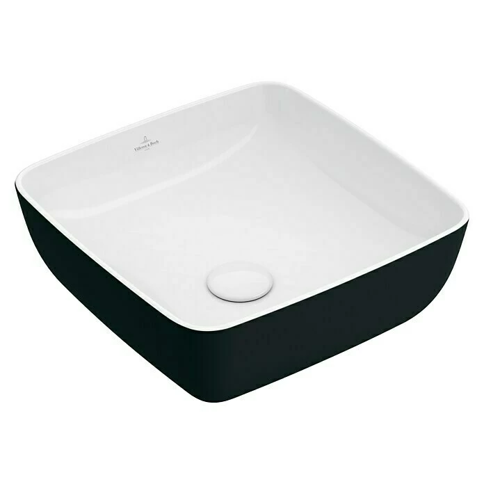 BAUHAUS Villeroy & Boch Artis Aufsatzwaschbecken 41 X 41 Cm, Ohne Spezialglasur, Hahnloch: Ohne, Ohne Überlauf, Schwarz 3 BAUHAUS Villeroy & Boch Artis Aufsatzwaschbecken 41 X 41 Cm, Ohne Spezialglasur, Hahnloch: Ohne, Ohne Überlauf, Schwarz