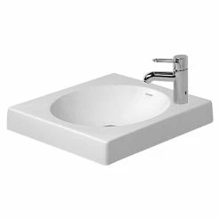 BAUHAUS Duravit Architec Aufsatzwaschbecken 50 X 50 Cm, Ohne Spezialglasur, Hahnloch: Rechts, Ohne Überlauf, Weiß