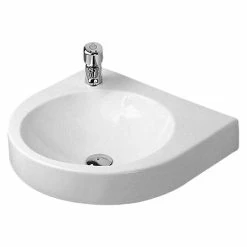 BAUHAUS Duravit Architec Waschtisch 57,5 X 52 Cm, Ohne Spezialglasur, Hahnloch: Links, Ohne Überlauf, Weiß