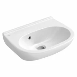 BAUHAUS Villeroy & Boch O.novo Waschbecken Compact 45 X 35 Cm, Ohne Spezialglasur, Hahnloch: Ohne, Mit Überlauf, Weiß