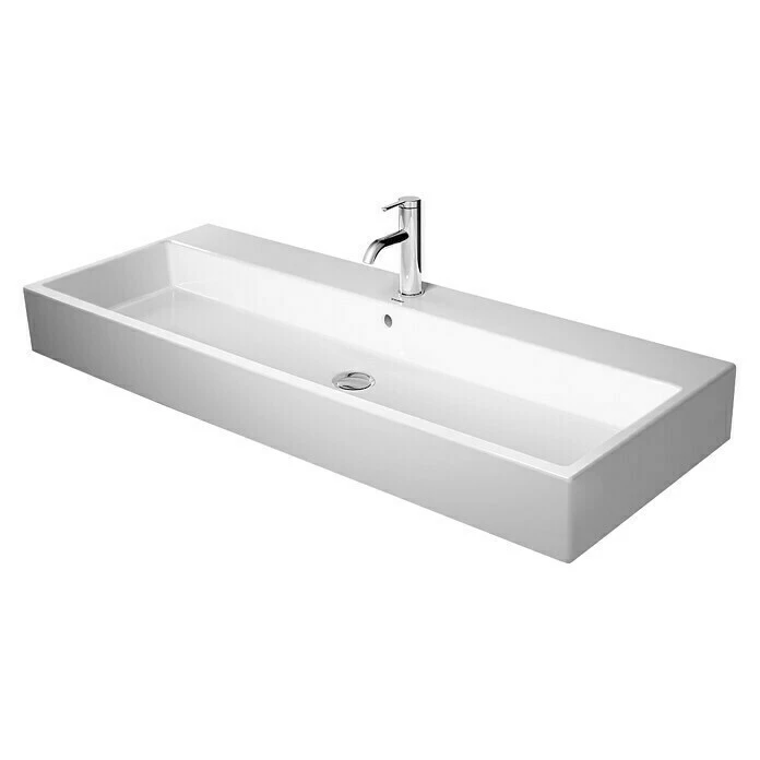 BAUHAUS Duravit Vero Air Waschtisch 120 X 47 Cm, Ohne Spezialglasur, Hahnloch: Mitte, Überlauf, Weiß, Geschliffen 3 BAUHAUS Duravit Vero Air Waschtisch 120 X 47 Cm, Ohne Spezialglasur, Hahnloch: Mitte, Überlauf, Weiß, Geschliffen