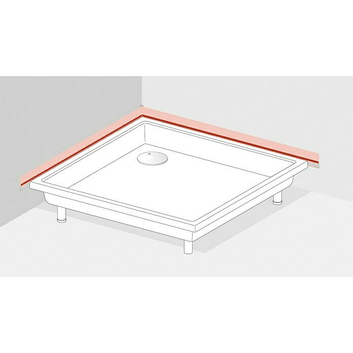BAUHAUS Ottofond Wannenfugenband 3,3 M X 7,5 Cm, Rot 4 BAUHAUS Ottofond Wannenfugenband 3,3 M X 7,5 Cm, Rot – Bild 2
