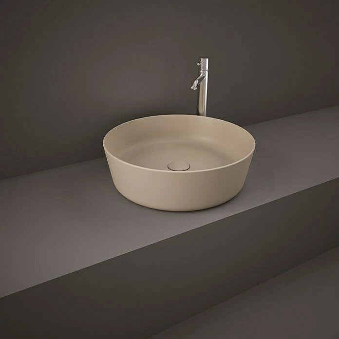 BAUHAUS Feeling Aufsatzwaschbecken Durchmesser: 42 Cm, Ohne Spezialglasur, Hahnloch: Ohne, Ohne Überlauf, Cappuccino, Matt 3 BAUHAUS Feeling Aufsatzwaschbecken Durchmesser: 42 Cm, Ohne Spezialglasur, Hahnloch: Ohne, Ohne Überlauf, Cappuccino, Matt