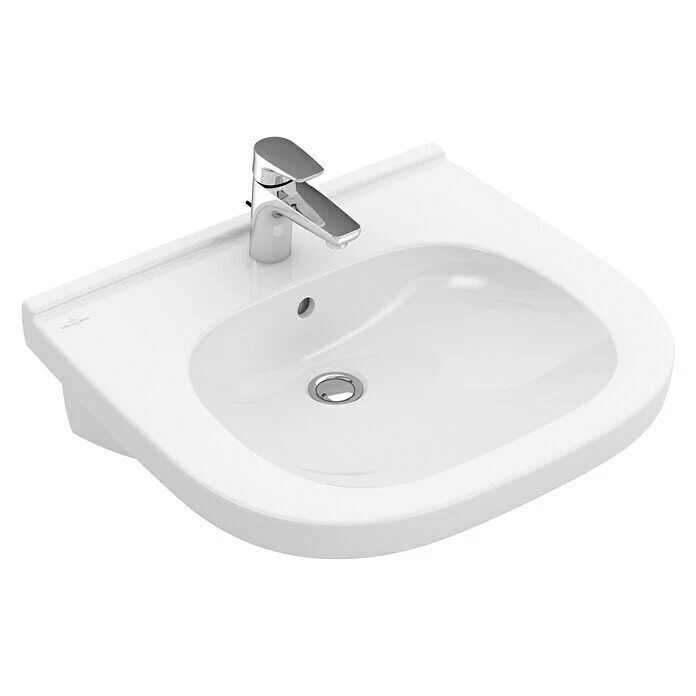 BAUHAUS Villeroy & Boch ViCare Waschtisch Typ 2 55 X 55 Cm, Ohne Beschichtung, Hahnloch: Mitte, Mit Überlauf, Weiß 3 BAUHAUS Villeroy & Boch ViCare Waschtisch Typ 2 55 X 55 Cm, Ohne Beschichtung, Hahnloch: Mitte, Mit Überlauf, Weiß