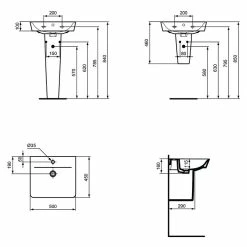 BAUHAUS Ideal Standard Connect Air Waschbecken 50 X 45 Cm, Ohne Spezialglasur, Hahnloch: Mitte, Mit Überlauf, Weiß -Bauhaus Geschäft 12 3517
