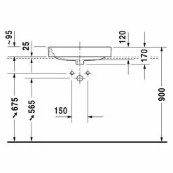 BAUHAUS Duravit Happy D.2 Aufsatzwaschbecken 60 X 46 Cm, Ohne Spezialglasur, Hahnloch: Mitte, Mit Überlauf, Weiß -Bauhaus Geschäft 12 3523