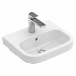 BAUHAUS Villeroy & Boch Architectura Waschbecken 50 X 38 Cm, Mit Schmutzabweisender Glasur, Hahnloch: Mitte, Mit Überlauf, Weiß