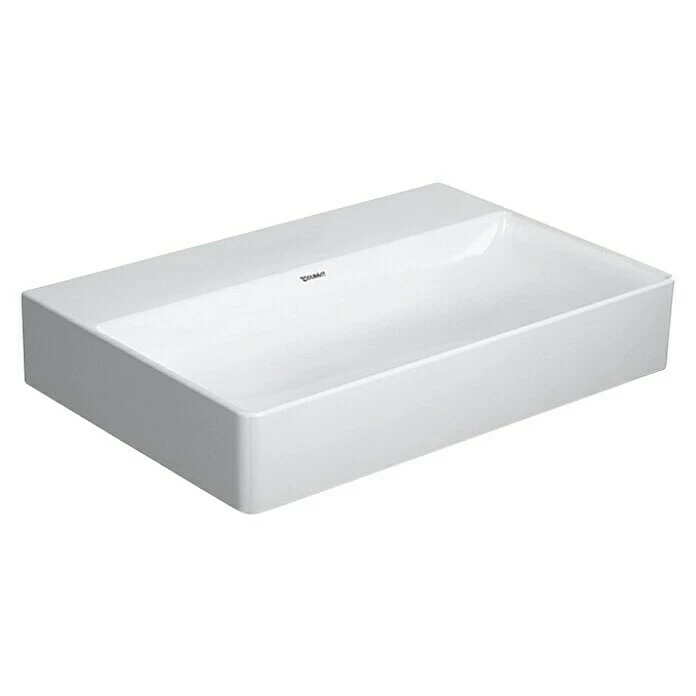 BAUHAUS Duravit DuraSquare Waschtisch Compact 60 X 40 Cm, Mit Schmutzabweisender Glasur, Hahnloch: Ohne, Ohne Überlauf, Weiß, Geschliffen 3 BAUHAUS Duravit DuraSquare Waschtisch Compact 60 X 40 Cm, Mit Schmutzabweisender Glasur, Hahnloch: Ohne, Ohne Überlauf, Weiß, Geschliffen
