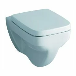 BAUHAUS Geberit Renova Nr. 1 Plan Wand-WC Mit Spülrand, Ohne Spezialglasur, Spülform: Flach, WC Abgang: Waagerecht, Weiß