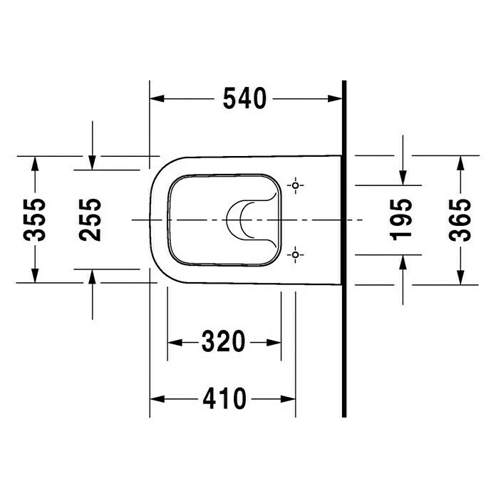 BAUHAUS Duravit Happy D.2 Wand-WC Mit Spülrand, Mit Schmutzabweisender Glasur, Spülform: Tief, WC Abgang: Waagerecht, Weiß 4 BAUHAUS Duravit Happy D.2 Wand-WC Mit Spülrand, Mit Schmutzabweisender Glasur, Spülform: Tief, WC Abgang: Waagerecht, Weiß – Bild 2