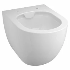 BAUHAUS Camargue Pico Wand-WC 2.0 Spülrandlos, Ohne Spezialglasur, Spülform: Tief, WC Abgang: Waagerecht, Weiß