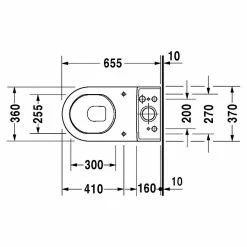 BAUHAUS Duravit Starck 3 Stand-WC-Kombination Typ 2 Mit Spülrand, Ohne Spezialglasur, Spülform: Tief, WC Abgang: Waagerecht, Weiß -Bauhaus Geschäft 12 3595