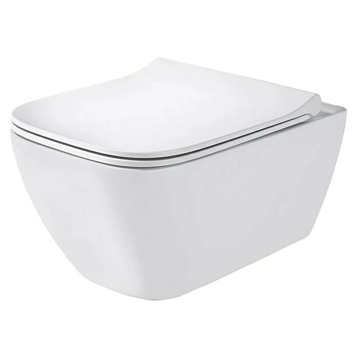 BAUHAUS Geberit Smyle Wand-WC-Set Square Spülrandlos, Ohne Spezialglasur, Spülform: Tief, WC Abgang: Waagerecht, Weiß 3 BAUHAUS Geberit Smyle Wand-WC-Set Square Spülrandlos, Ohne Spezialglasur, Spülform: Tief, WC Abgang: Waagerecht, Weiß