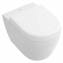 BAUHAUS Villeroy & Boch Subway 2.0 Wand-WC Compact Spülrandlos, Ohne Spezialglasur, Spülform: Tief, WC Abgang: Waagerecht, Weiß