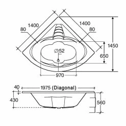 BAUHAUS Ottofond Eckbadewanne Sydney 140 X 140 Cm, Sanitäracryl, Weiß 7 BAUHAUS Ottofond Eckbadewanne Sydney 140 X 140 Cm, Sanitäracryl, Weiß -Bauhaus Geschäft 12 364