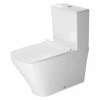BAUHAUS Duravit DuraStyle Stand-WC-Kombination Typ 2 Mit Spülrand, Mit Schmutzabweisender Glasur, Spülform: Tief, WC Abgang: Waagerecht, Weiß