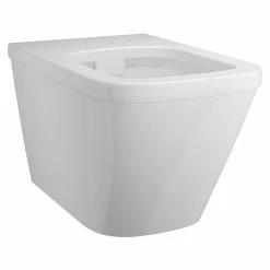 BAUHAUS Camargue Los Angeles Wand-WC Spülrandlos, Ohne Spezialglasur, Spülform: Tief, WC Abgang: Waagerecht, Weiß