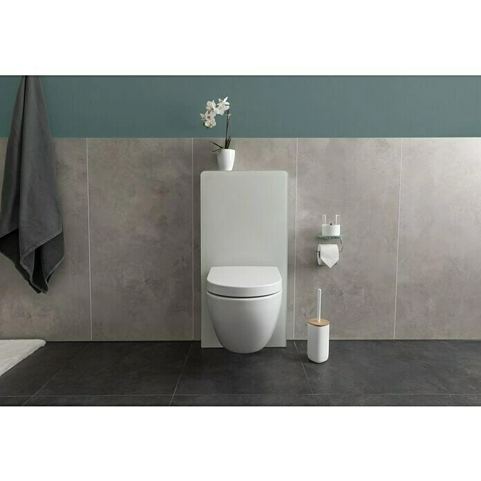 BAUHAUS Camargue San Francisco Wand-WC Spülrandlos, Ohne Spezialglasur, Spülform: Tief, WC Abgang: Waagerecht, Weiß 4 BAUHAUS Camargue San Francisco Wand-WC Spülrandlos, Ohne Spezialglasur, Spülform: Tief, WC Abgang: Waagerecht, Weiß – Bild 2