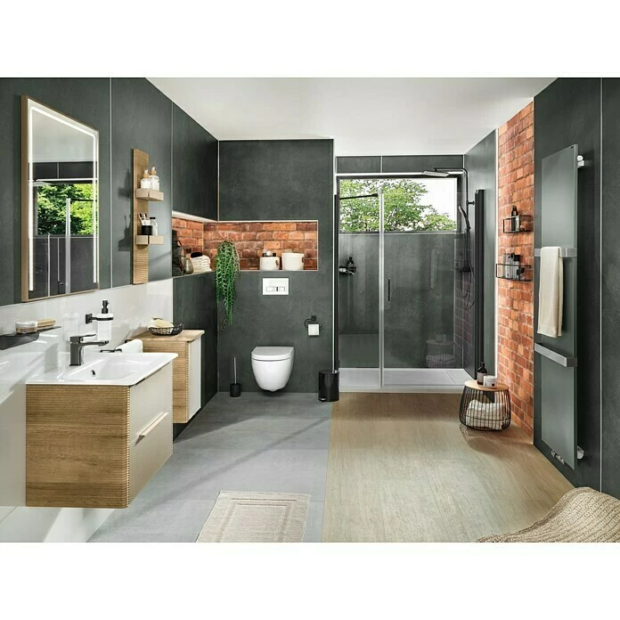 BAUHAUS Camargue San Francisco Wand-WC Spülrandlos, Ohne Spezialglasur, Spülform: Tief, WC Abgang: Waagerecht, Weiß 7 BAUHAUS Camargue San Francisco Wand-WC Spülrandlos, Ohne Spezialglasur, Spülform: Tief, WC Abgang: Waagerecht, Weiß – Bild 5