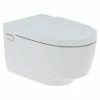 BAUHAUS Geberit Wand-Dusch-WC-Set AquaClean Mera Comfort Spülrandlos, Mit Schmutzabweisender Glasur, Spülform: Tief, WC Abgang: Waagerecht, Weiß