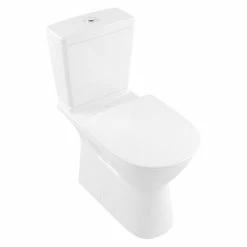 BAUHAUS Villeroy & Boch ViCare Stand-WC Für Kombination Spülrandlos, Mit Schmutzabweisender & Antibakterieller Glasur, Spülform: Tief, WC Abgang: Waagerecht, Weiß