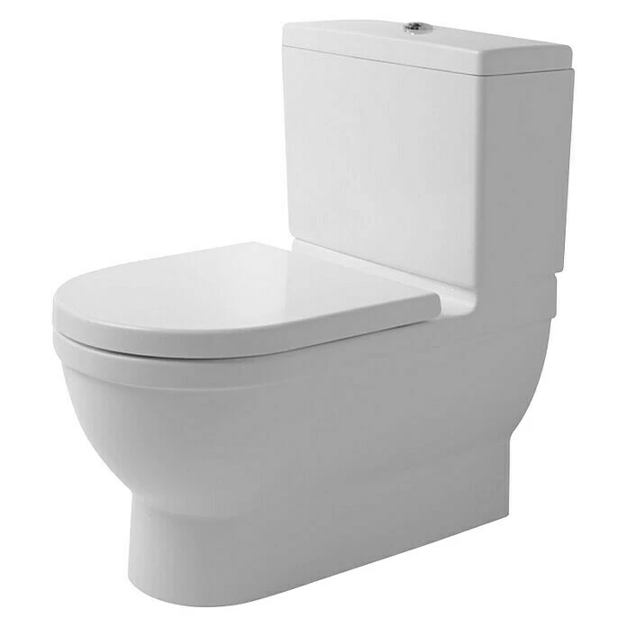 BAUHAUS Duravit Starck 3 Stand-WC-Kombination Mit Spülrand, Mit Schmutzabweisender Glasur, Spülform: Tief, WC Abgang: Waagerecht, Weiß 3 BAUHAUS Duravit Starck 3 Stand-WC-Kombination Mit Spülrand, Mit Schmutzabweisender Glasur, Spülform: Tief, WC Abgang: Waagerecht, Weiß