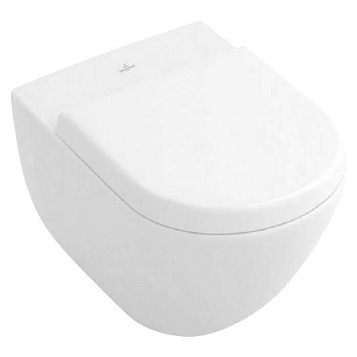 BAUHAUS Villeroy & Boch Subway Wand-WC Mit Spülrand, Ohne Spezialglasur, Spülform: Flach, WC Abgang: Waagerecht, Weiß 3 BAUHAUS Villeroy & Boch Subway Wand-WC Mit Spülrand, Ohne Spezialglasur, Spülform: Flach, WC Abgang: Waagerecht, Weiß