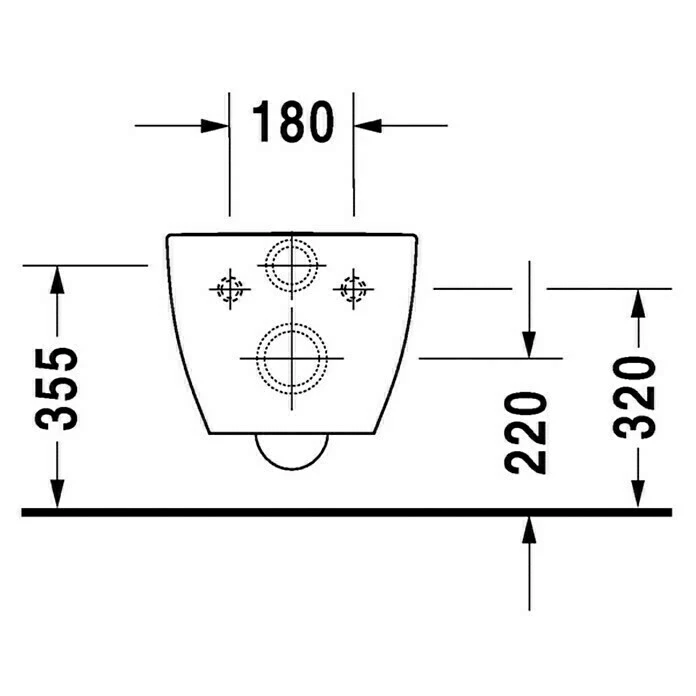 BAUHAUS Duravit Happy D.2 Wand-WC Mit Spülrand, Ohne Spezialglasur, Spülform: Tief, WC Abgang: Waagerecht, Weiß 7 BAUHAUS Duravit Happy D.2 Wand-WC Mit Spülrand, Ohne Spezialglasur, Spülform: Tief, WC Abgang: Waagerecht, Weiß – Bild 5