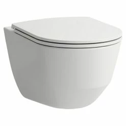 BAUHAUS Laufen Pro Wand-WC Spülrandlos, Ohne Spezialglasur, Spülform: Tief, WC Abgang: Waagerecht, Weiß