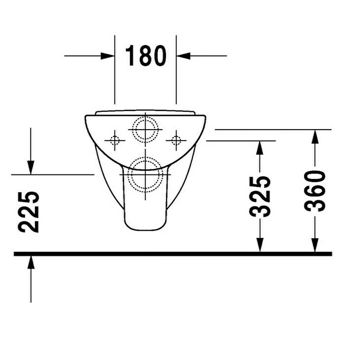 BAUHAUS Duravit D-Code Wand-WC Compact Mit Spülrand, Mit Antibakterieller Glasur, Spülform: Tief, WC Abgang: Waagerecht, Weiß 7 BAUHAUS Duravit D-Code Wand-WC Compact Mit Spülrand, Mit Antibakterieller Glasur, Spülform: Tief, WC Abgang: Waagerecht, Weiß – Bild 5