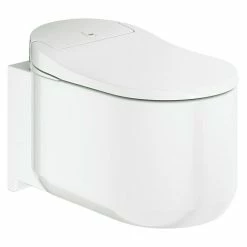 BAUHAUS Grohe Sensia Arena Wand-Dusch-WC-Set Spülrandlos, Mit Antibakterieller Glasur, Spülform: Tief, WC Abgang: Waagerecht, Weiß