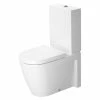 BAUHAUS Duravit Starck 2 Stand-WC-Kombination Typ 1 Mit Spülrand, Ohne Spezialglasur, Spülform: Tief, WC Abgang: Waagerecht, Weiß -Bauhaus Geschäft 12 3847