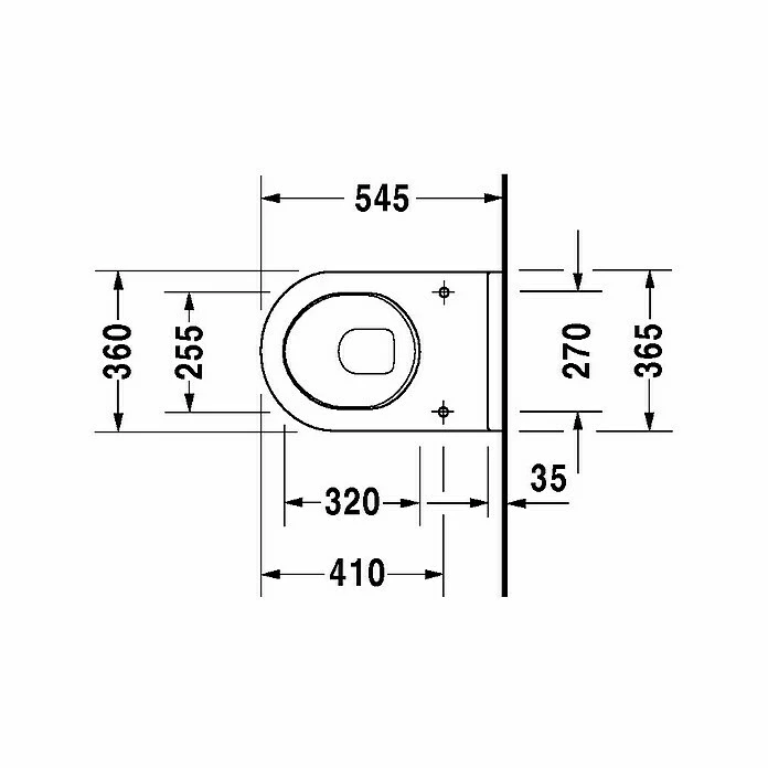 BAUHAUS Duravit Starck 3 Wand-WC Mit Spülrand, Mit Schmutzabweisender Glasur, Spülform: Tief, WC Abgang: Waagerecht, Weiß, Sichtbar 4 BAUHAUS Duravit Starck 3 Wand-WC Mit Spülrand, Mit Schmutzabweisender Glasur, Spülform: Tief, WC Abgang: Waagerecht, Weiß, Sichtbar – Bild 2