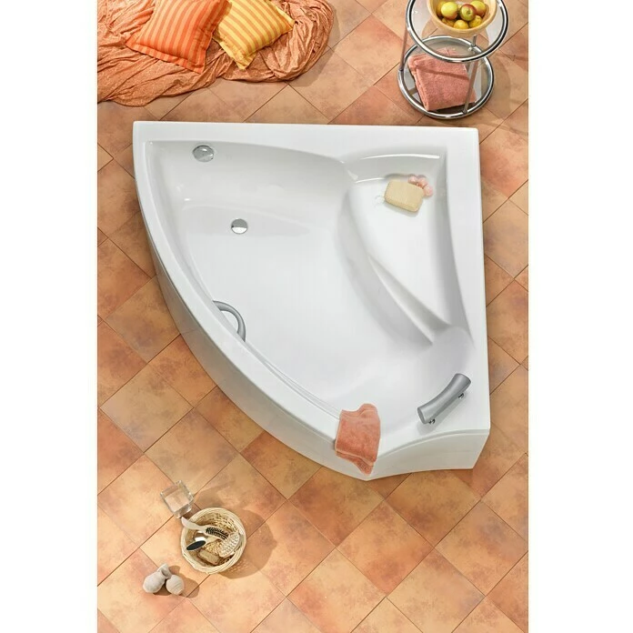 BAUHAUS Ottofond Eckbadewanne Santorin Rechtsseitig, 150 X 150 Cm, Sanitäracryl, Weiß 3 BAUHAUS Ottofond Eckbadewanne Santorin Rechtsseitig, 150 X 150 Cm, Sanitäracryl, Weiß
