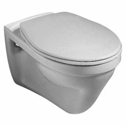 BAUHAUS Gustavsberg Concentus Pure Wand-WC Mit Spülrand, Ohne Spezialglasur, Spülform: Flach, WC Abgang: Waagerecht, Weiß