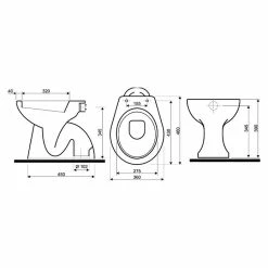 BAUHAUS Camargue Sydney Stand-WC Mit Spülrand, Ohne Spezialglasur, Spülform: Tief, WC Abgang: Senkrecht, Weiß 13 BAUHAUS Camargue Sydney Stand-WC Mit Spülrand, Ohne Spezialglasur, Spülform: Tief, WC Abgang: Senkrecht, Weiß -Bauhaus Geschäft 12 4002