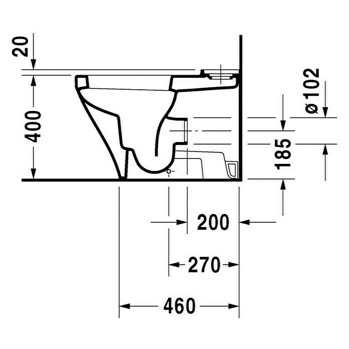 BAUHAUS Duravit DuraStyle Stand-WC-Kombination Typ 1 Mit Spülrand, Mit Schmutzabweisender Glasur, Spülform: Tief, WC Abgang: Waagerecht, Weiß 5 BAUHAUS Duravit DuraStyle Stand-WC-Kombination Typ 1 Mit Spülrand, Mit Schmutzabweisender Glasur, Spülform: Tief, WC Abgang: Waagerecht, Weiß – Bild 3