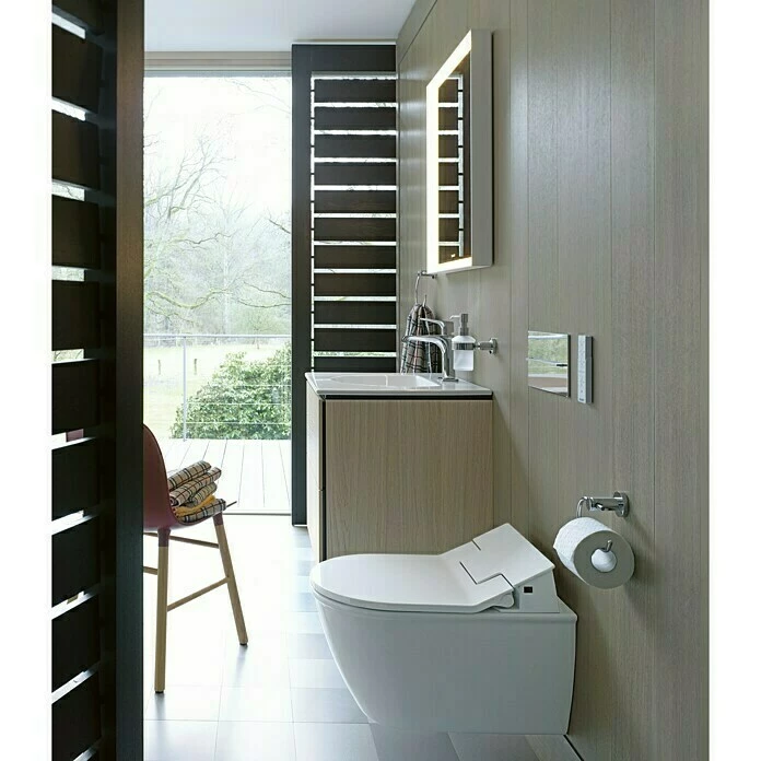 BAUHAUS Duravit Darling New Wand-Dusch-WC Mit Spülrand, Ohne Spezialglasur, Spülform: Tief, WC Abgang: Waagerecht, Weiß 4 BAUHAUS Duravit Darling New Wand-Dusch-WC Mit Spülrand, Ohne Spezialglasur, Spülform: Tief, WC Abgang: Waagerecht, Weiß – Bild 2