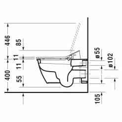 BAUHAUS Duravit Darling New Wand-Dusch-WC Mit Spülrand, Ohne Spezialglasur, Spülform: Tief, WC Abgang: Waagerecht, Weiß 12 BAUHAUS Duravit Darling New Wand-Dusch-WC Mit Spülrand, Ohne Spezialglasur, Spülform: Tief, WC Abgang: Waagerecht, Weiß -Bauhaus Geschäft 12 4032