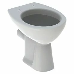 BAUHAUS Geberit Renova Nr. 1 Stand-WC Mit Spülrand, Mit Schmutzabweisender Glasur, Spülform: Flach, WC Abgang: Waagerecht, Weiß