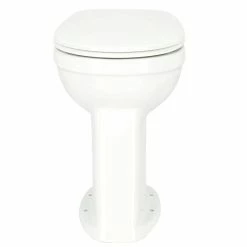 BAUHAUS Camargue Stand-WC-Set Plus 100 Mit Spülrand, Ohne Spezialglasur, Spülform: Flach, WC Abgang: Waagerecht, Weiß -Bauhaus Geschäft 12 4126