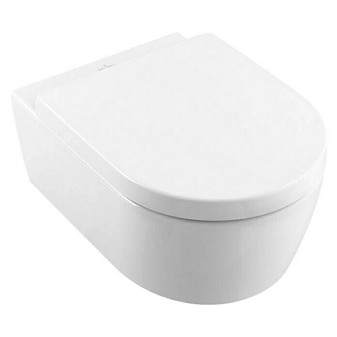 BAUHAUS Villeroy & Boch Avento Wand-WC-Set I Spülrandlos, Mit Schmutzabweisender Glasur, Spülform: Tief, WC Abgang: Waagerecht, Weiß 3 BAUHAUS Villeroy & Boch Avento Wand-WC-Set I Spülrandlos, Mit Schmutzabweisender Glasur, Spülform: Tief, WC Abgang: Waagerecht, Weiß