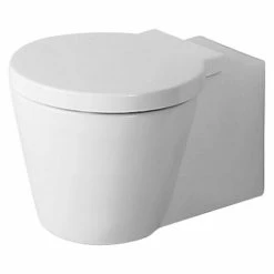 BAUHAUS Duravit Starck 1 Wand-WC Mit Spülrand, Mit Schmutzabweisender Glasur, Spülform: Tief, WC Abgang: Waagerecht, Weiß