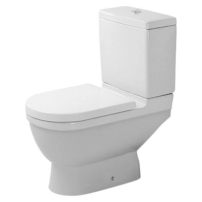 BAUHAUS Duravit Starck 3 Stand-WC-Kombination Mit Spülrand, Mit Schmutzabweisender Glasur, Spülform: Tief, WC Abgang: Senkrecht, Weiß 3 BAUHAUS Duravit Starck 3 Stand-WC-Kombination Mit Spülrand, Mit Schmutzabweisender Glasur, Spülform: Tief, WC Abgang: Senkrecht, Weiß